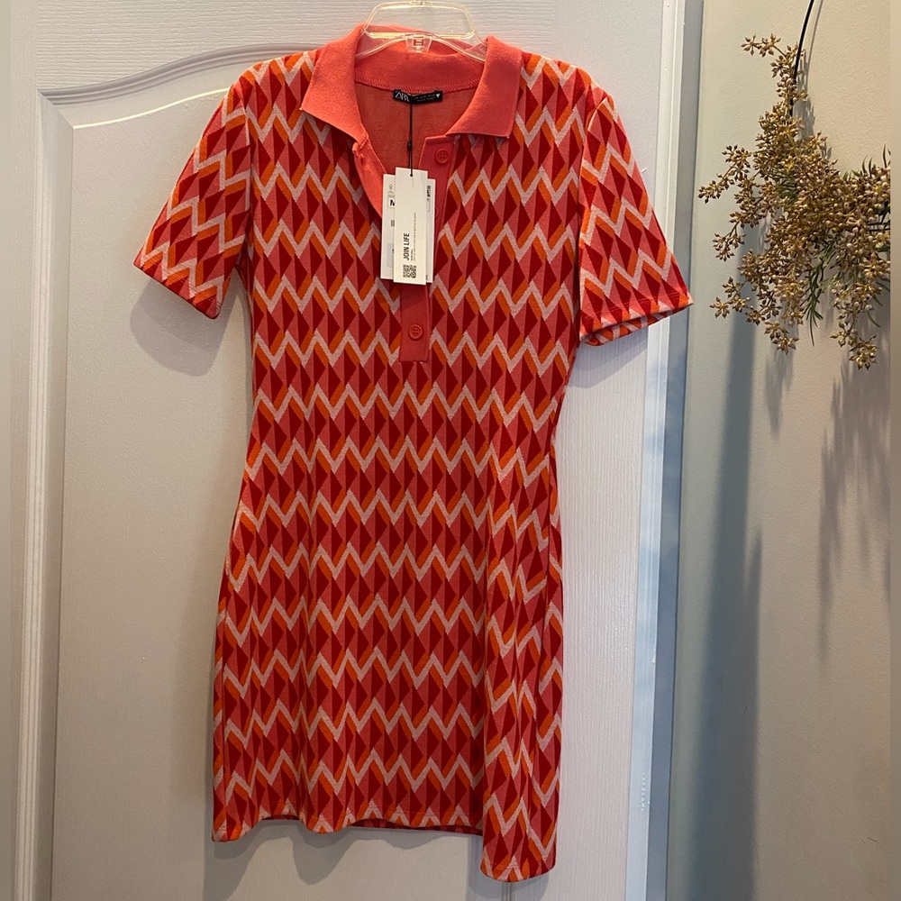 NWT Zara Patterned Dress (M)